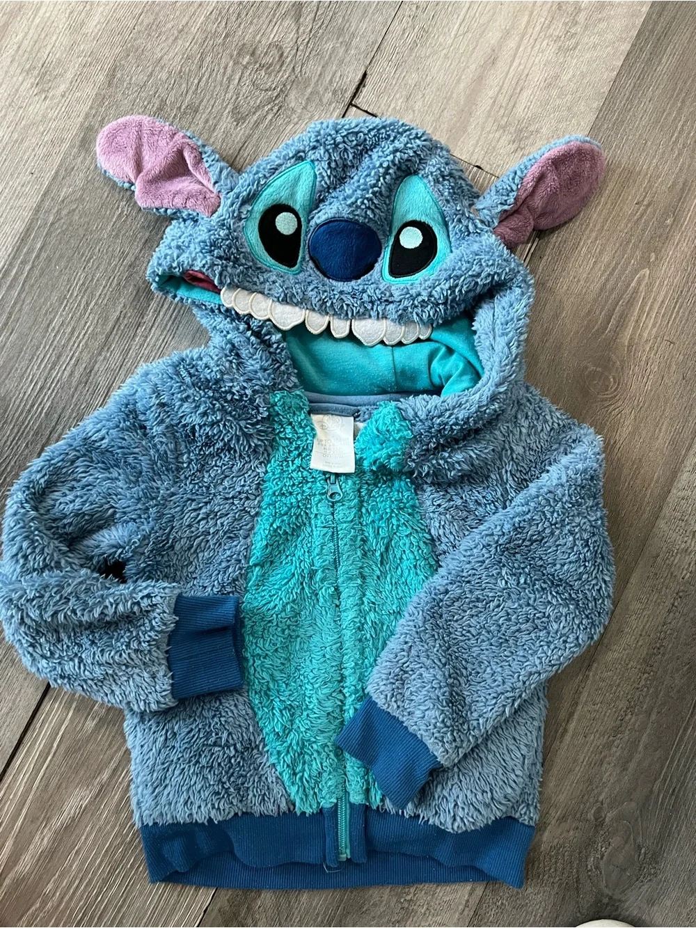 Disney Teal & Aqua Fuzzy Character Zip Hoodie